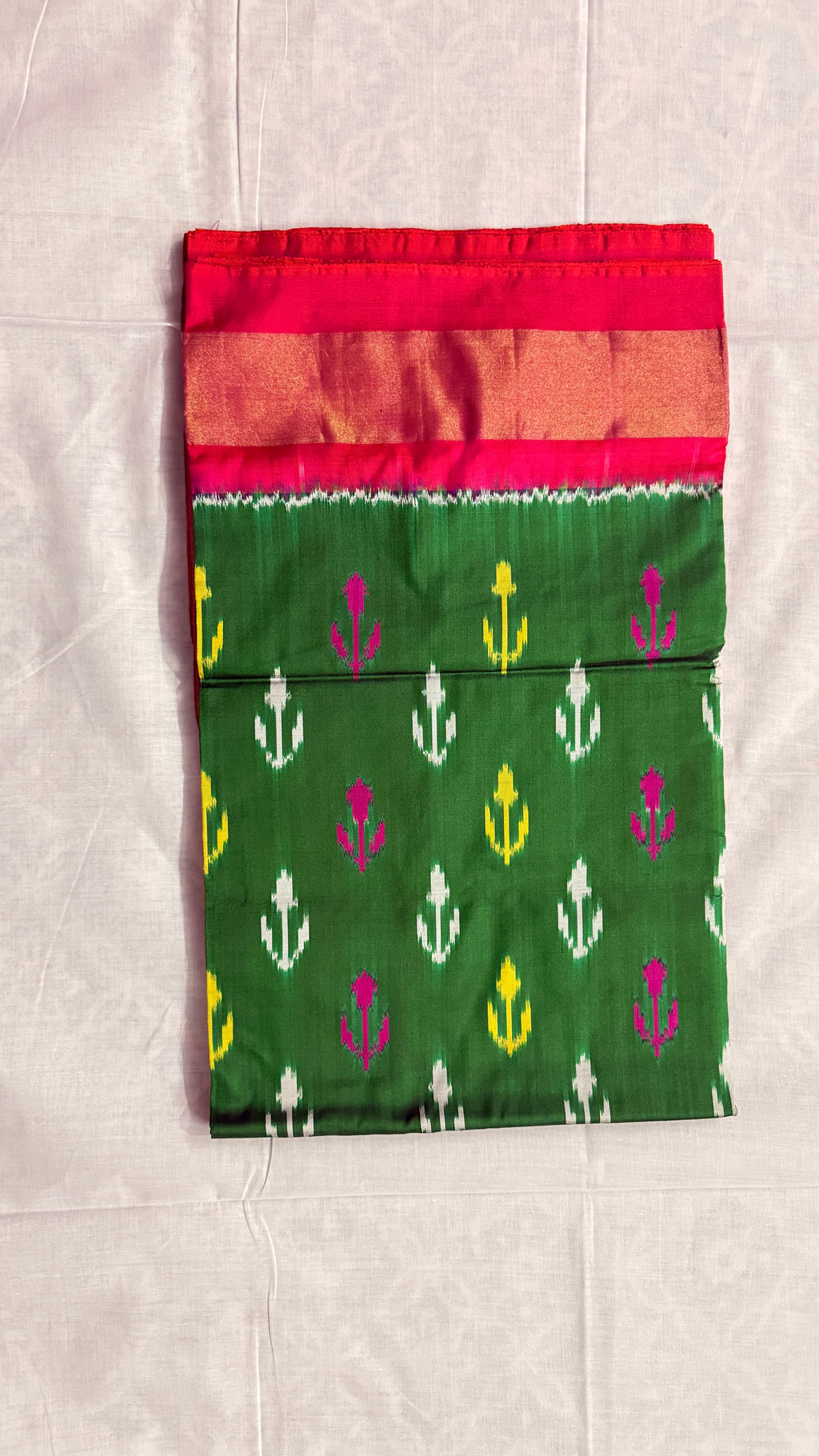 Pure Pochampally Ikat Silk Saree – Multi-Colour Patola Style | Handloom Mark & Silk Mark Certified ths -14