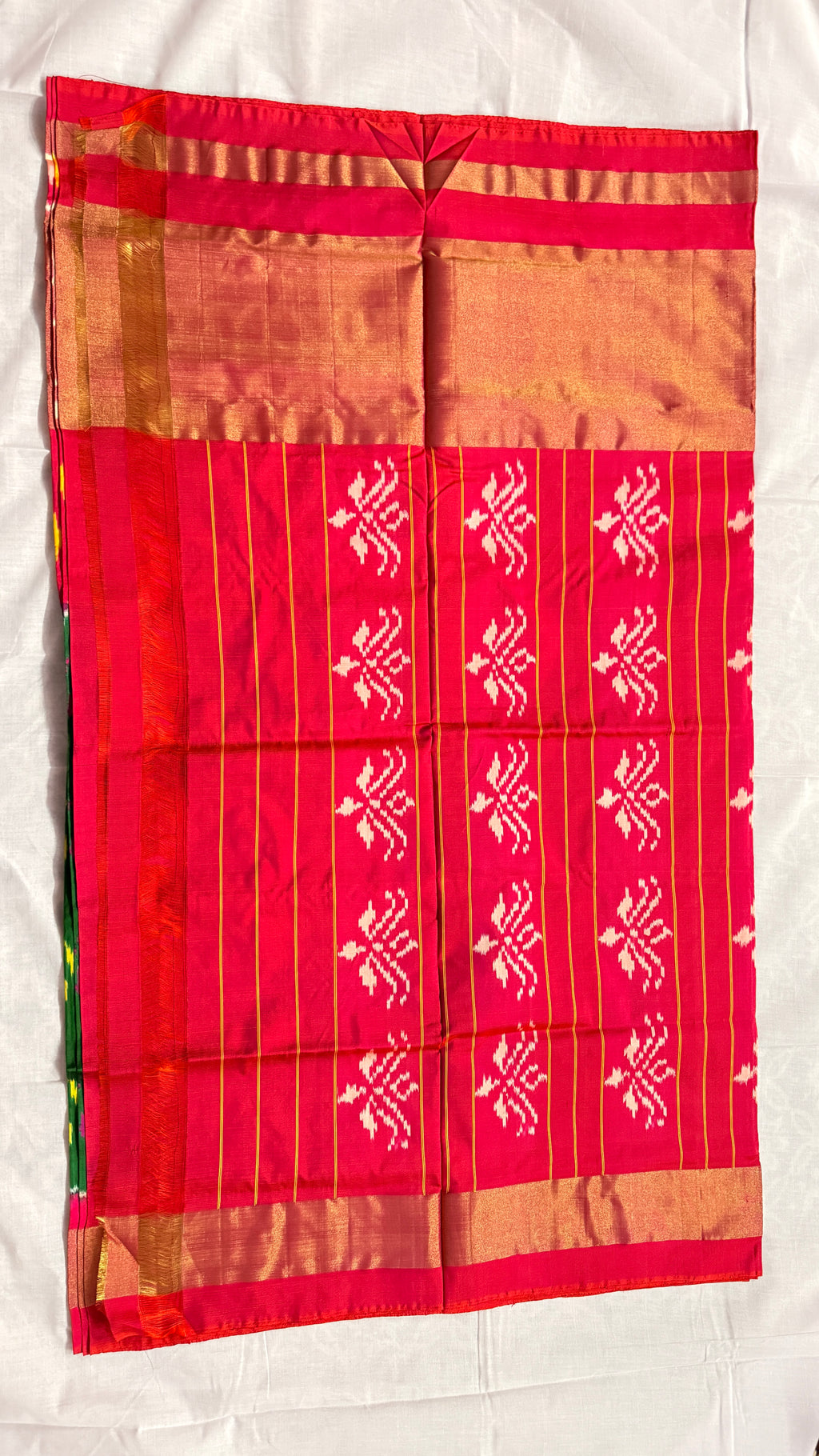 Pure Pochampally Ikat Silk Saree – Multi-Colour Patola Style | Handloom Mark & Silk Mark Certified ths -14