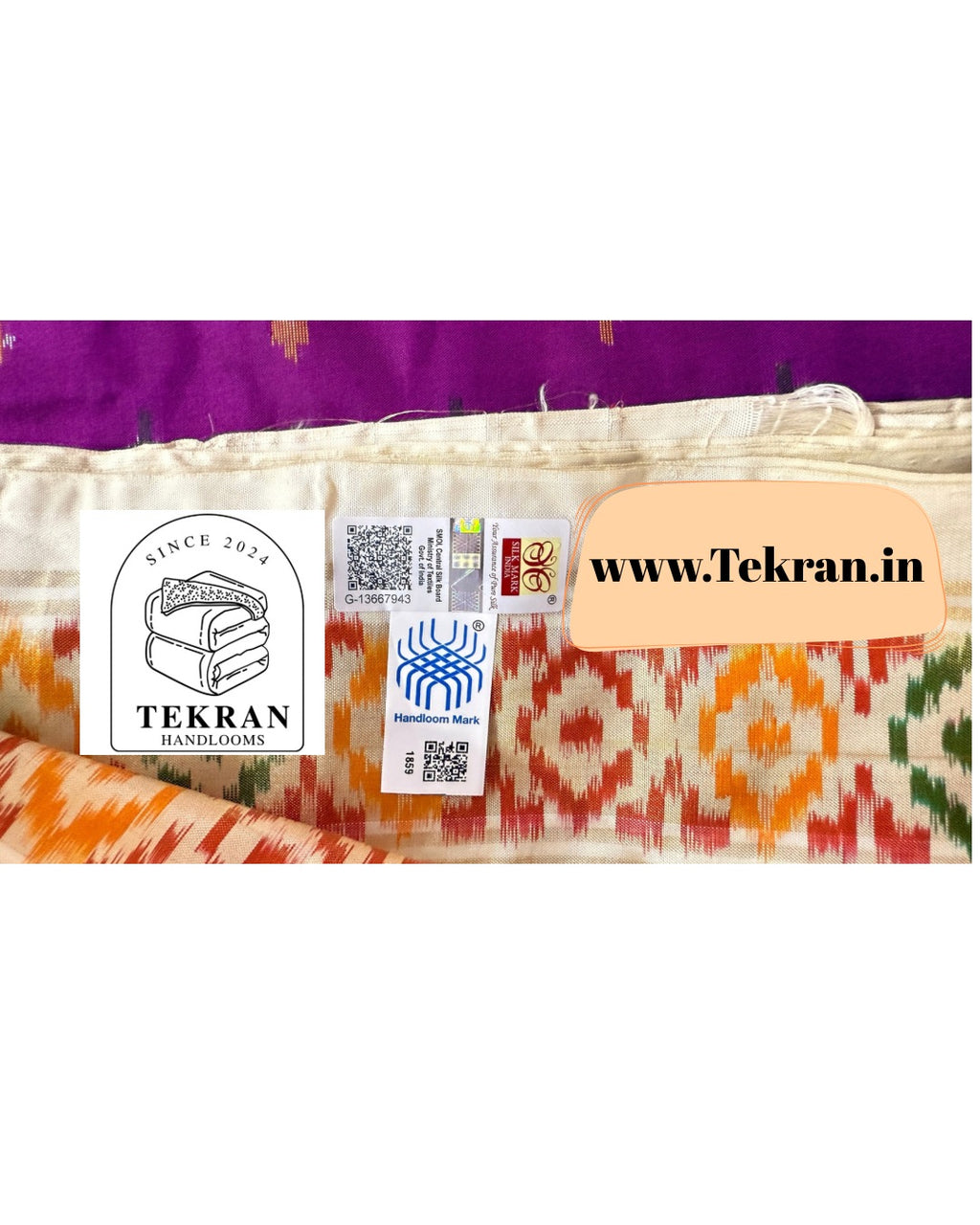 THS1- Pochampally Ikat Silk Saree (Pure Silk)